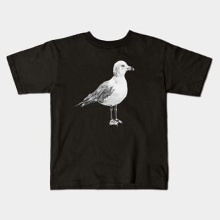 Ring-billed gull drawing Kids T-Shirt